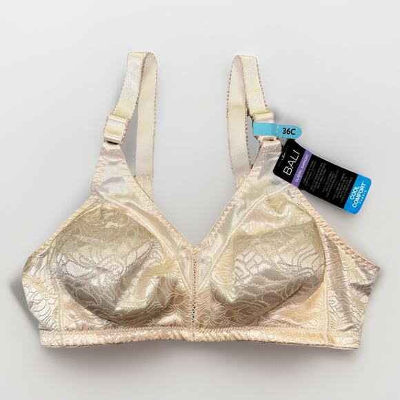 NWT Bali Wirefree 36C Bra Classic Support Cool Comfort Adjust DF3372 Taupe Nude - Picture 1 of 6